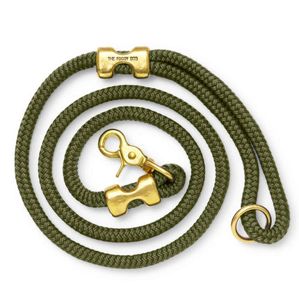 The Foggy Dog Marine Rope Leash - Olive