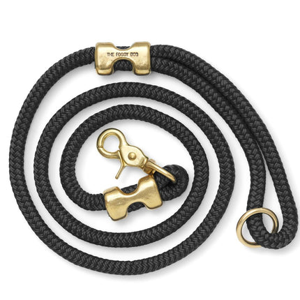 The Foggy Dog Marine Rope Leash - Onyx