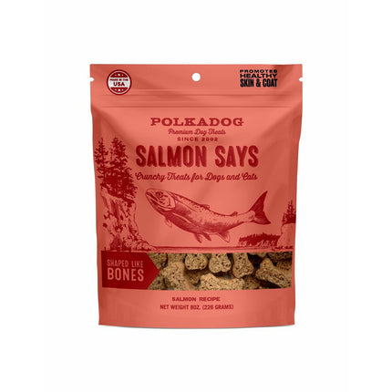 Polkadog Salmon Says Bone Shaped Treat 8oz
