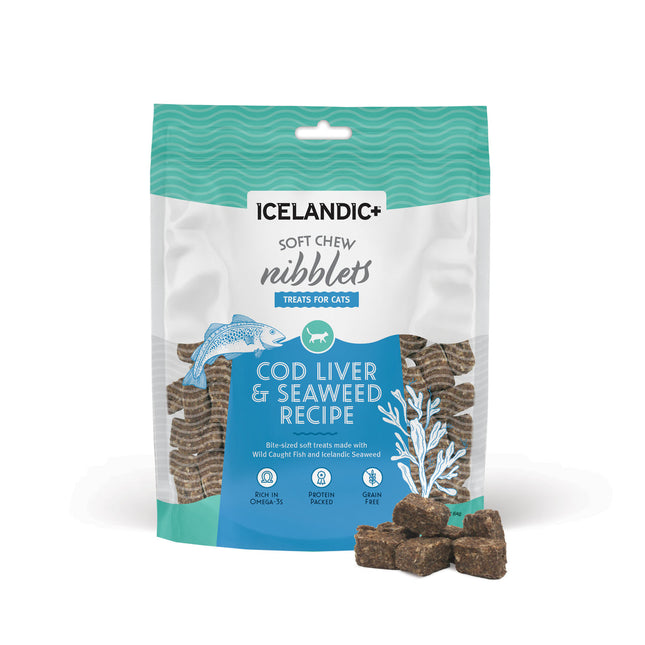 Icelandic Cat Soft Chew Nibblets - Cod Liver & Seaweed