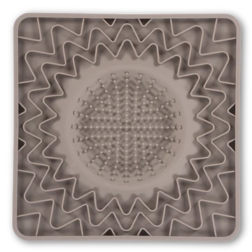 Messy Mutts Framed Silicone Interactive Lick Mat Grey
