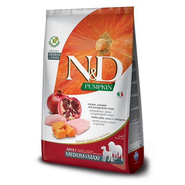 Farmina N&D Pumpkin med/maxi chicken & pomegranate adult