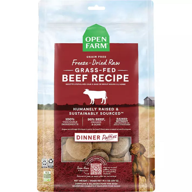 Open Farm - Dog Freeze-Dried Raw Beef Patties 17.5oz
