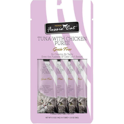 Fussie Cat Tuna with Chicken Puree Treat