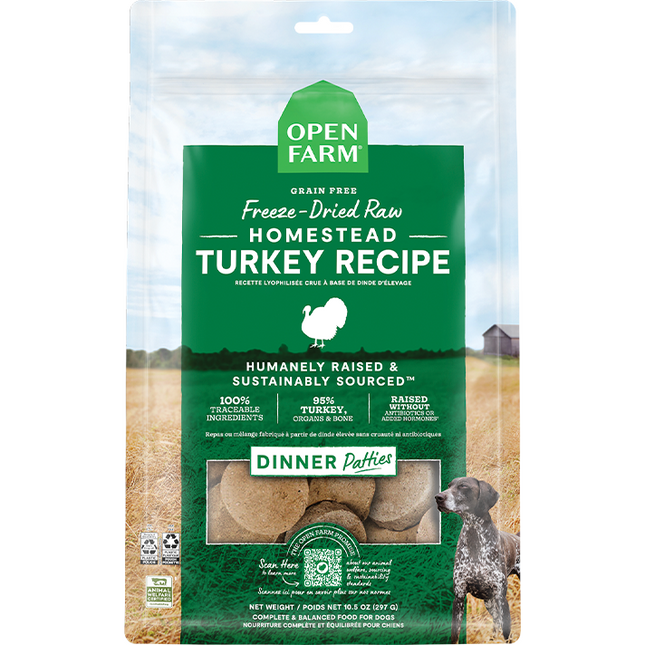 Open Farm - Dog Freeze-Dried Raw Turkey Patties 17.5oz
