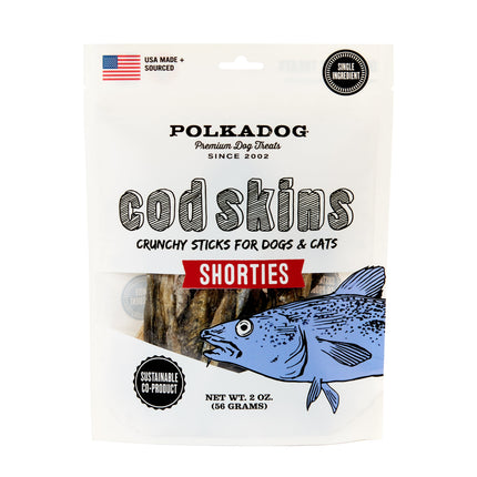 Polkadog Cod Skin Jerky Shorties Treat 2oz