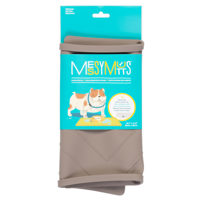 Messy Mutts Silicone Bowl Mat - Grey