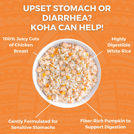 Koha Dog Bland Diets Chicken & White Rice Pouch 12.5oz