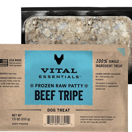 Vital Essentials Dog - Frozen Beef Tripe Topper 7.5oz