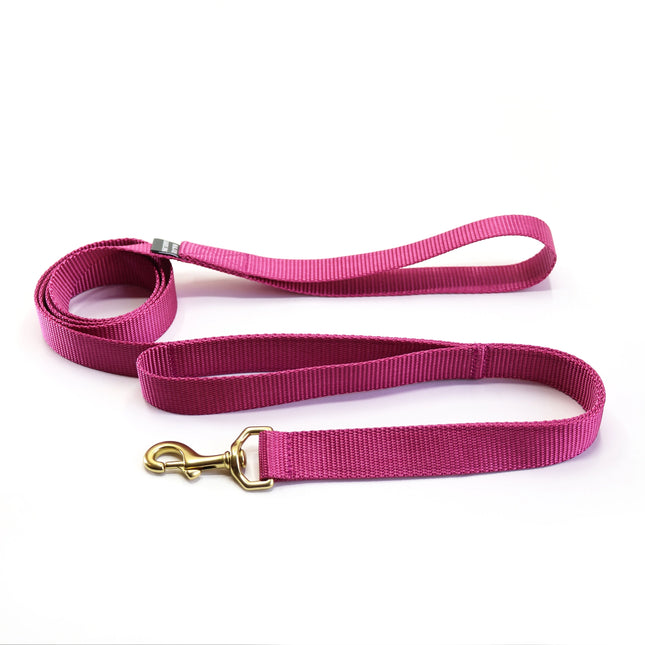 Major Darling Double Handle Leash 1" wide / 6' long Pink