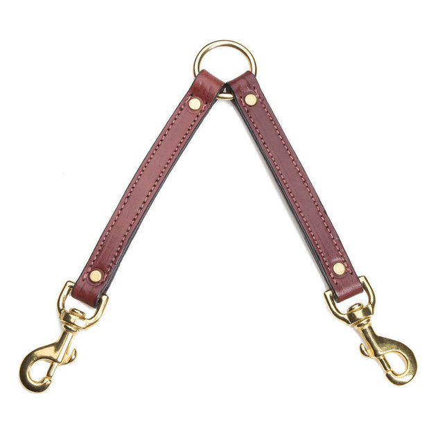 Mendota Two Dog Coupler - Chestnut