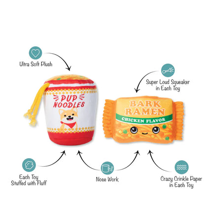 Fringe Little Nothin But Noodles 2 piece small dog toys