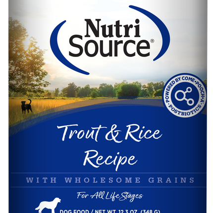 NutriSource Trout & Rice formula 13oz