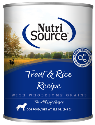 NutriSource Trout & Rice formula 13oz