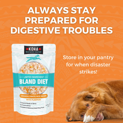 Koha Dog Bland Diets Chicken & White Rice Pouch 12.5oz