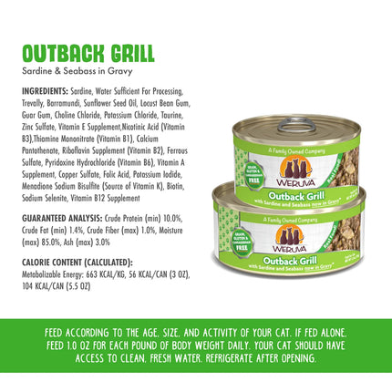 Weruva Cat Outback Grill Sardine and Seabass 3oz