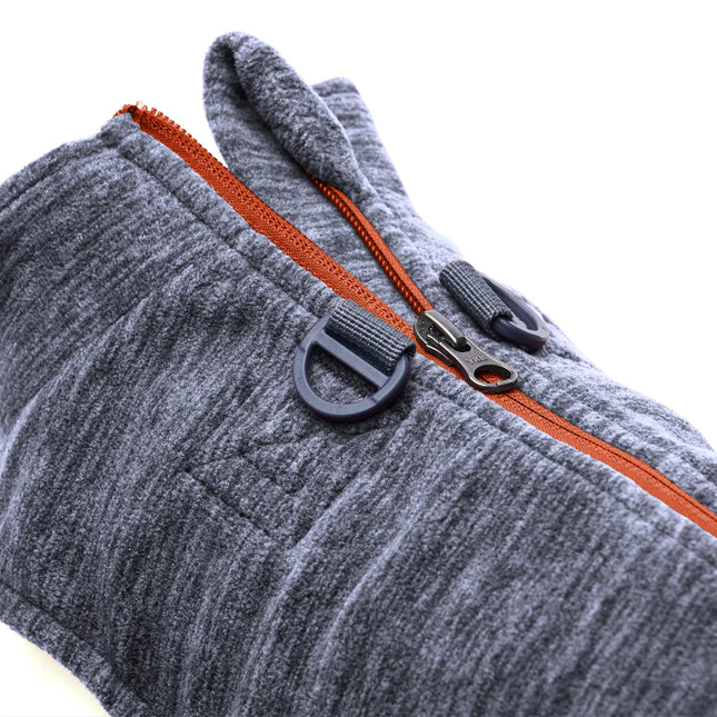 Gooby Zip Up Fleece - Gray Wash