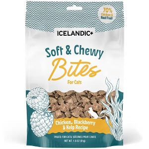 Icelandic Soft & Chewy Bites Chicken & Blackberry Cat treats 1.8oz