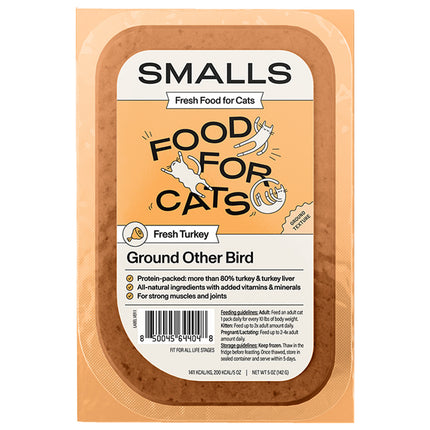 Smalls Ground Turkey Frozen Cat Food 5oz
