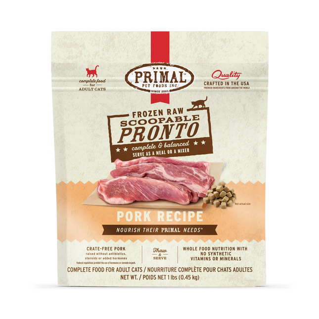 Primal Pronto Cat Frozen Pork 1lb