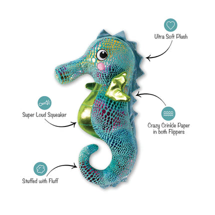 Fringe Shelly the Seahorse dog toy
