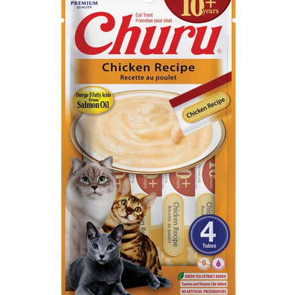 Inaba Cat Churu Puree GF Chicken for Seniors (10+) 4pk