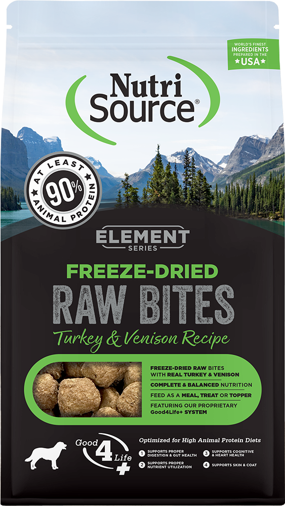 Nutri Source Freezedried Raw Bites Element Series Turkey & Venison