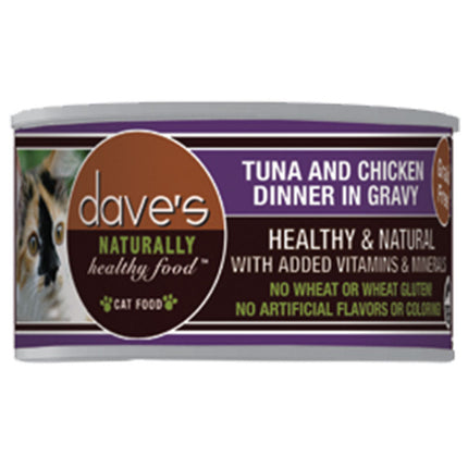 Dave's cat Naturally Healthy Grain Free Tuna & Chicken Dinner in Gravy / 3