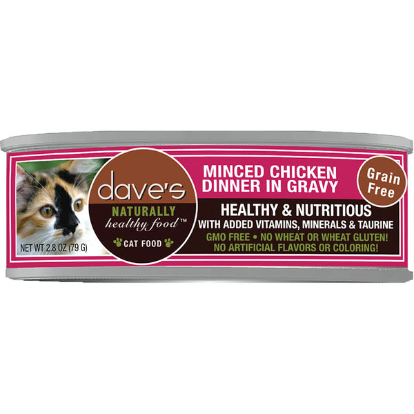 Dave's cat Minced Chicken & Dinner in Gravy / 2.8 oz