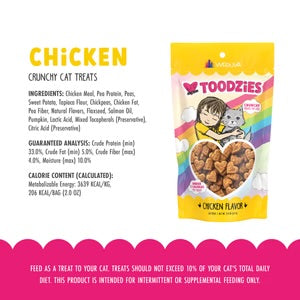 Weruva BFF Toodzies Crunchy Cat Treats - Chicken Flavor 2oz