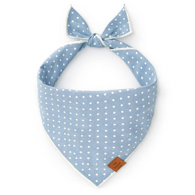 The Foggy Dog - Chambray Dots Dog Bandana