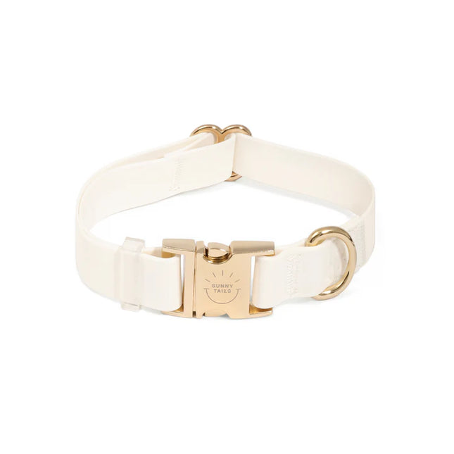 Sunny Tails - Cloud White Waterproof Dog Collar