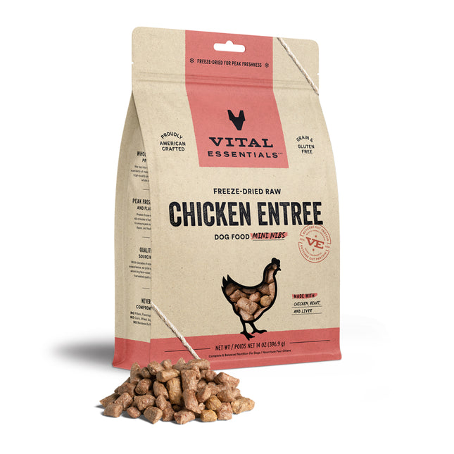Vital Essentials Dog - Chicken Entree Crunchy Mini Nibs 14oz