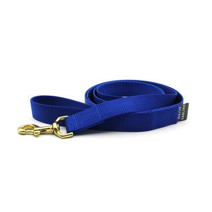 Major Darling Leash  1" wide / 6' long - Cobalt Blue