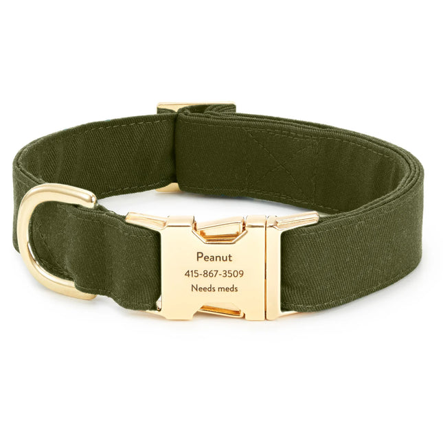 The Foggy Dog - Olive Dog Collar