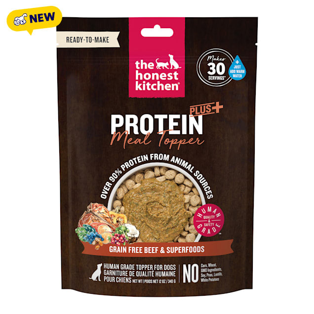 The Honest Kitchen Protein Plus Meal Topper Grain Free Beef & Superfoods 12oz