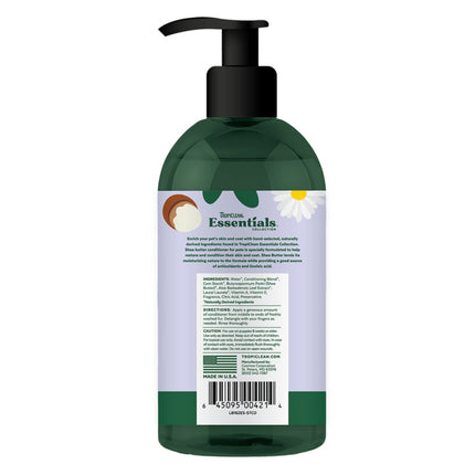 TropiClean Essentials Shea Butter & Chamomile  - Soothing Conditioner for Dogs and Cats