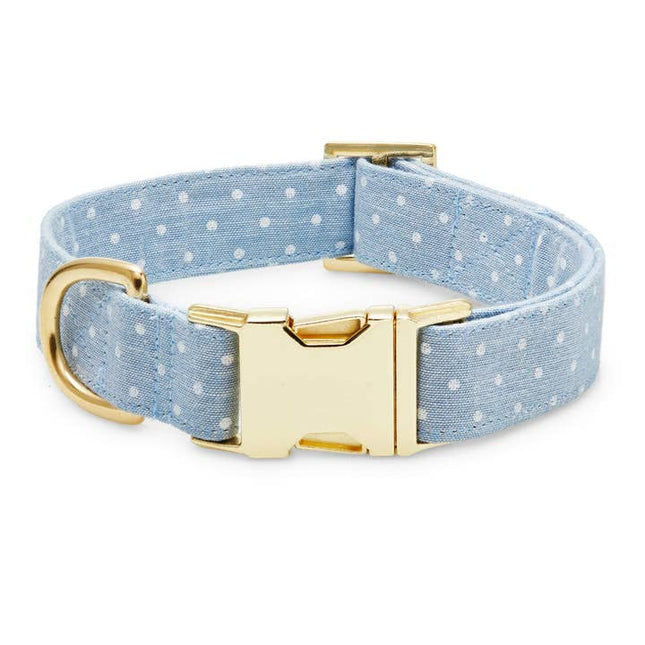 The Foggy Dog - Chambray Dots Dog Collar