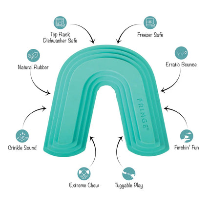 Fringe Dura Club Color Me Happy Rubber Dog toy