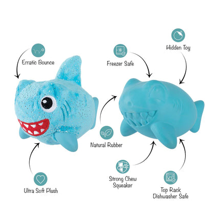 Fringe Dura Club Out of the Blue rubber and plush dog toy