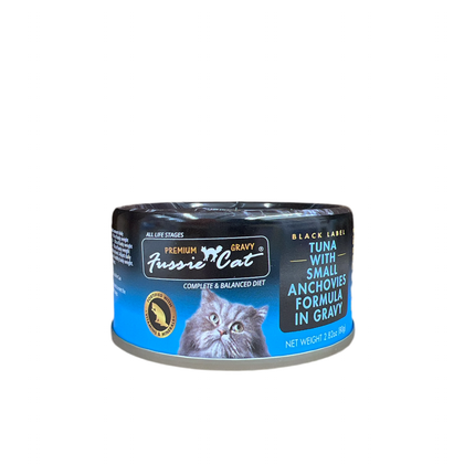 Fussie Cat Tuna with Small Anchovies in Gravy 2.82oz