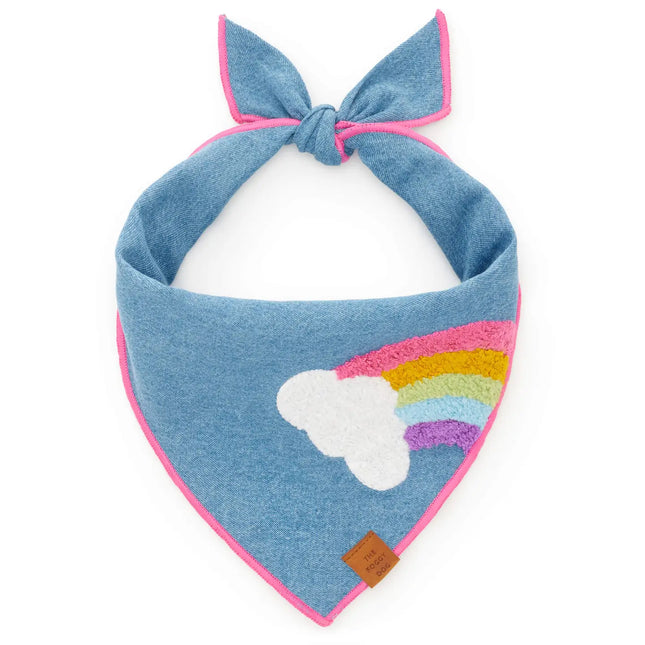 The Foggy Dog - Rainbow Applique Dog Bandana