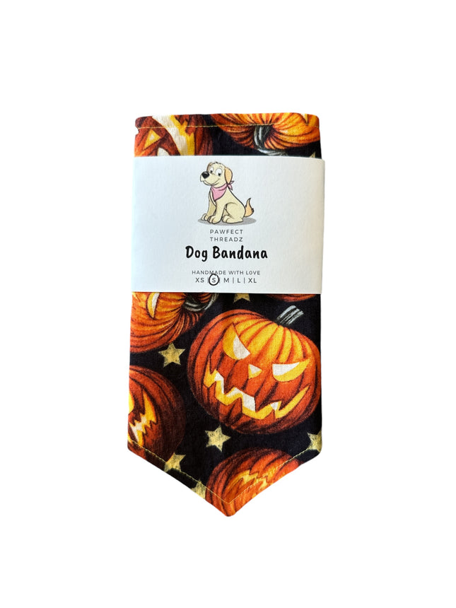 Pawfect Threadz Tie Bandana Angry Pumpkins