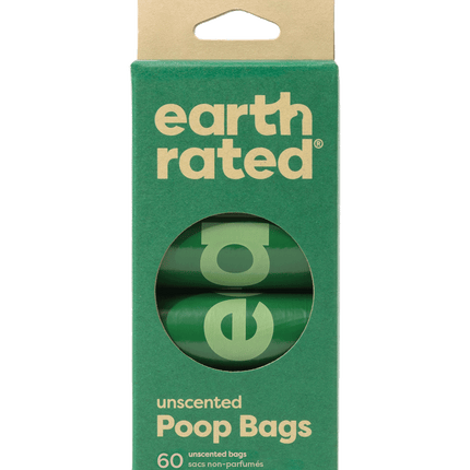Earth Rated Poop Bags Unscented Refill Rolls - 60ct