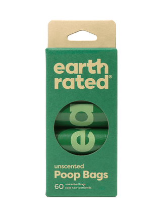 Earth Rated Poop Bags Unscented Refill Rolls - 60ct