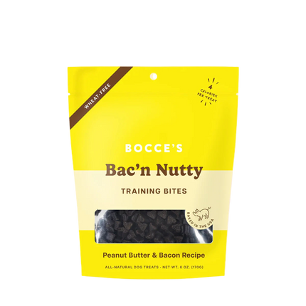 Bocce's Bac'n Nutty Training Bites - Peanut Butter & Bacon Recipe 6oz