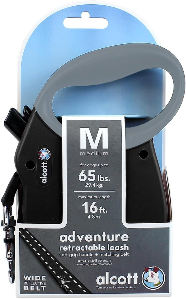 Alcott Adventure Retractable Leash in Black