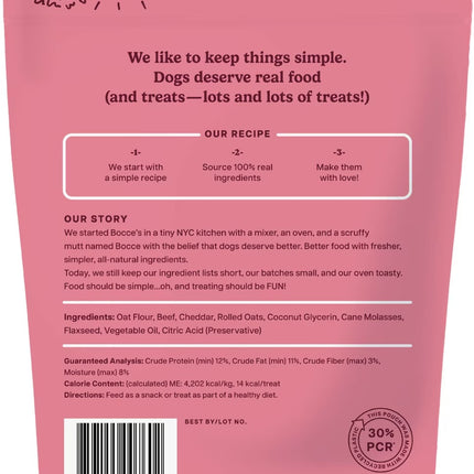 Bocce's Say Moo Soft and Chewy - Beef & Cheddar Recipe 6oz