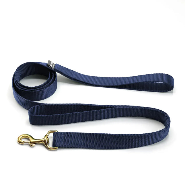 Major Darling Double Handle Leash 1" wide / 6' long Navy