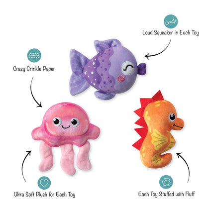 PETSHOP ITS A WATERFUL LIFE 3 PIECE MINI TOYS